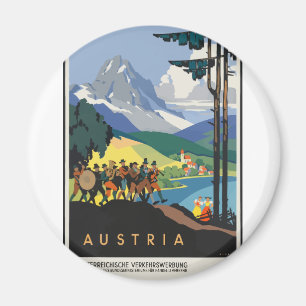 Vintage Travel Austria Magnet