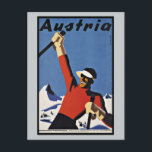Vintage Travel Austria Ski Sports Postcard<br><div class="desc">Vintage Travel Austria Ski Sports  Old travel advertisement promoting vacation travel Around the World from Europe, America, Asia and many more. Good for gifts and Souvenir to friends and family.</div>