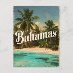 Vintage travel Bahamas Postcard
