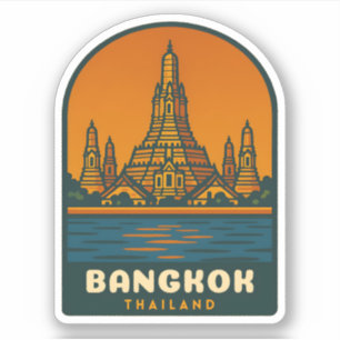 Vintage Travel Bangkok Thailand Retro Graphic