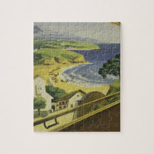 Vintage Travel Basque Coast France Jigsaw Puzzle