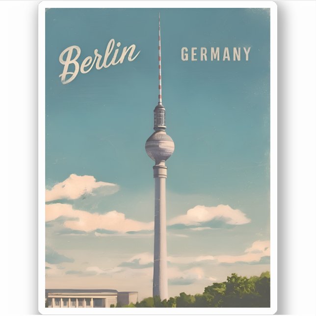 Vintage Travel Berlin Germany Retro Scenic (Front)