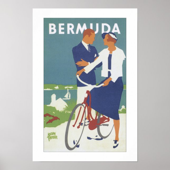 Vintage Travel Bermuda Poster Print (Front)