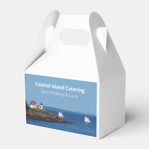 Vintage Travel Blue Ocean Lighthouse Maine Sail Favour Box