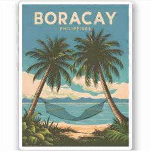 Vintage Travel Boracay Philippines Retro Scenic