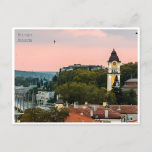 vintage travel bourgas bulgaria CITY Bulgarie Postcard