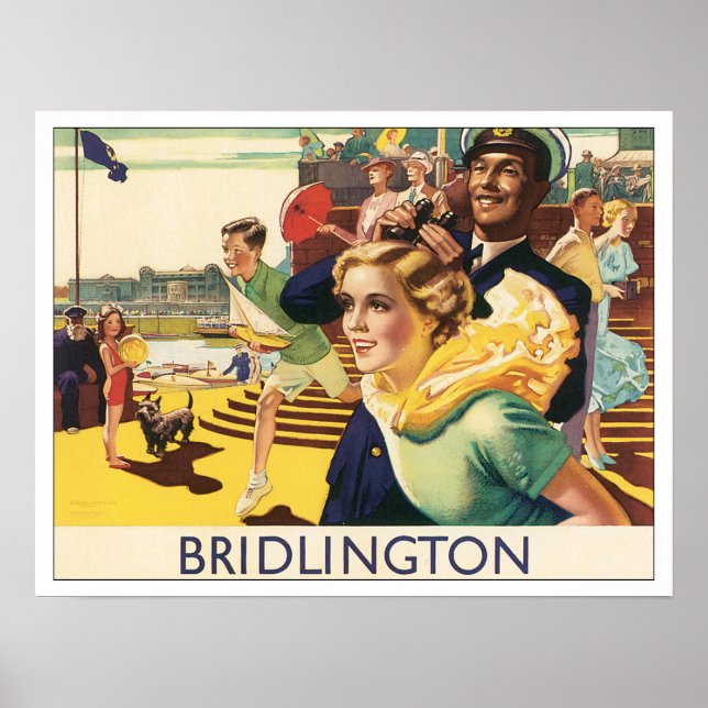 Vintage Travel Bridlington England Poster (Front)