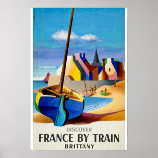 Vintage Travel - Brittany - Bretagne France Poster
