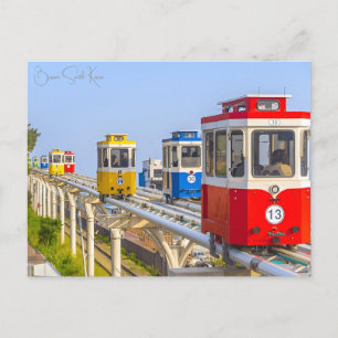 Vintage travel Busan South Korea Vacation retro  Postcard