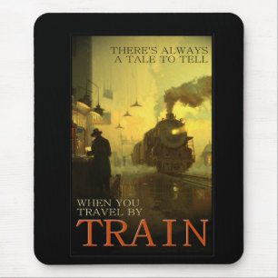 Vintage Travel By Train   Mouse Mat
