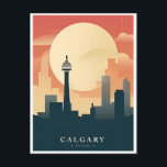 Vintage travel Calgary Alberta Canada edmonton  Postcard<br><div class="desc">vintage,  retro,  travel,  modern,  watercolor,  classic,  Calgary,  Alberta,  calgary Canada,  edmonton, </div>