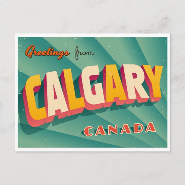Vintage travel Calgary Alberta Canada edmonton  Postcard (Front)