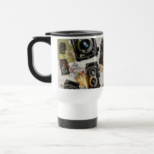 Vintage Travel Camera Pattern Mug