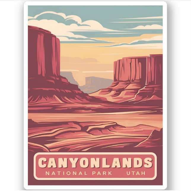 Vintage Travel Canyonlands National Park Landscape (Front)