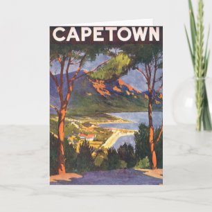 Vintage Travel, Cape Town, a City in South Africa Card