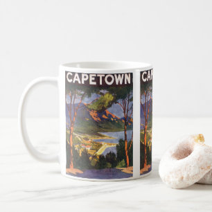 Vintage Travel, Cape Town, a City in South Africa Coffee Mug