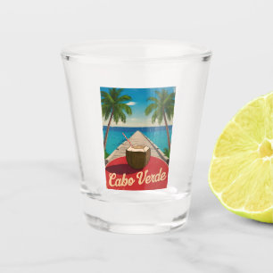 Vintage Travel Cape Verde Islands Retro Graphic Shot Glass