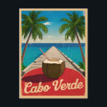 Vintage Travel Cape Verde Retro Graphic Postcard<br><div class="desc">Embrace the magic of Cape Verde and celebrate its timeless allure with this unique vintage inspired design. Let its nostalgic charm transport you to a world of exploration and discovery,  where every glance is a reminder of the beauty and diversity of this extraordinary archipelago.</div>