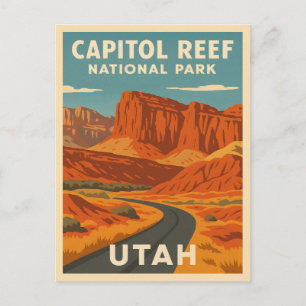 Vintage Travel Capitol Reef National Park Utah Postcard