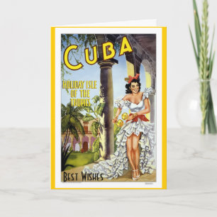 Vintage Travel Card Cuba
