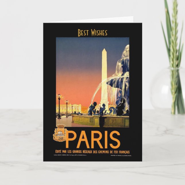 Vintage Travel Card Paris (Front)