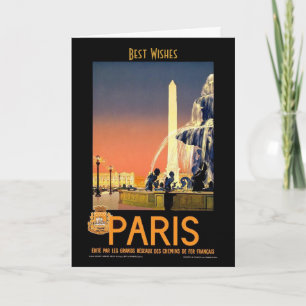 Vintage Travel Card Paris
