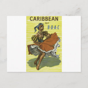 Vintage Travel Caribbean Postcard