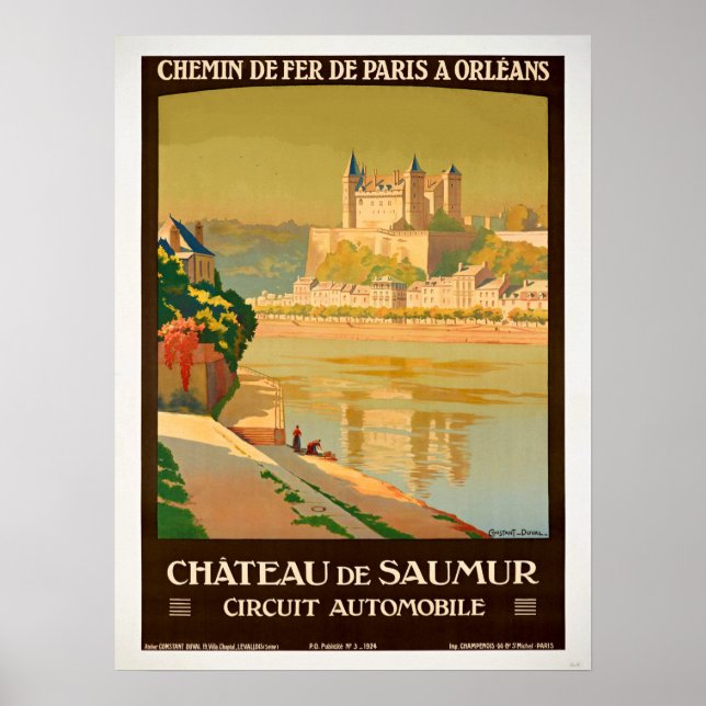 Vintage Travel - Chateau de Samur France Poster (Front)