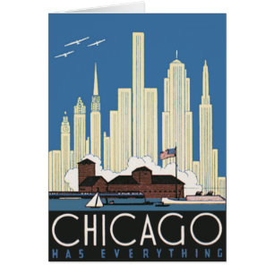 Vintage Travel Chicago Has Everything City Skyline
