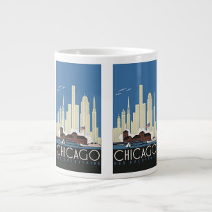 Vintage Travel Chicago Has Everything City Skyline Large Coffee Mug