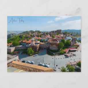 Vintage travel city Ankara Turkey vacation retro  Postcard