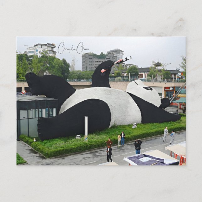 Vintage travel city Chengdu China East asia  Postcard (Front)