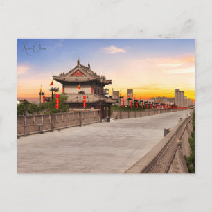 Vintage travel city Xian China Chinese RETRO Postcard