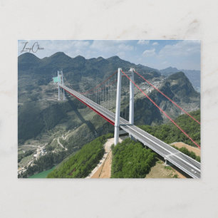 Vintage travel city Zunyi China chinese vacation Postcard