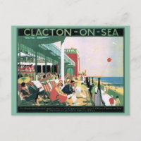 Vintage travel Clacton-On-Sea Essex England Poster
