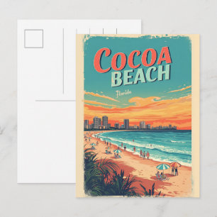 vintage Travel Cocoa Beach Florida westgate gifts Postcard