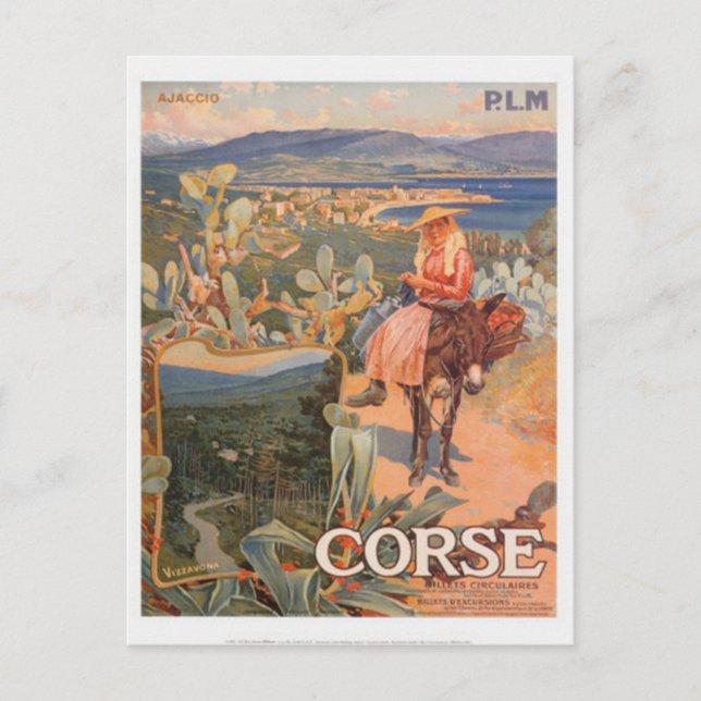 Vintage travel Corsica, Ajaccio - Postcard (Front)