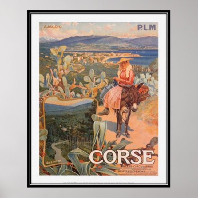 Vintage travel Corsica, Ajaccio - Poster (Front)