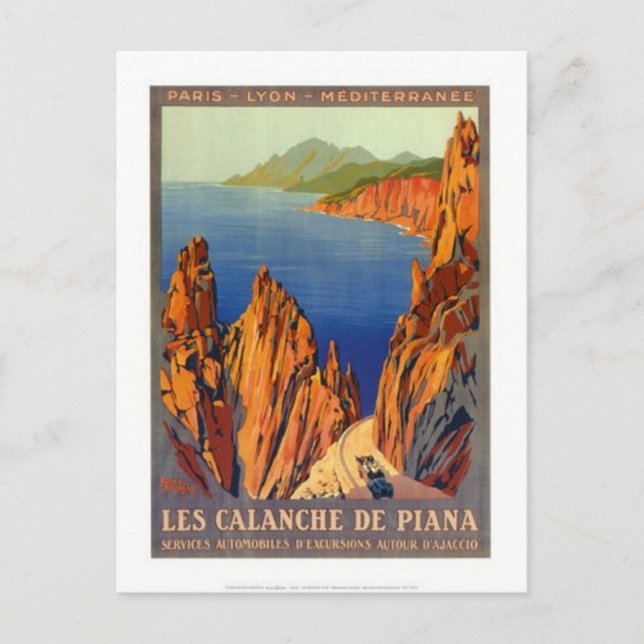 Vintage travel Corsica - Postcard (Front)