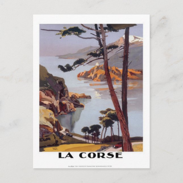 Vintage travel Corsica - Postcard (Front)