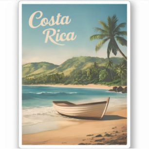 Vintage Travel Costa Rica Seaside Retro Scenic