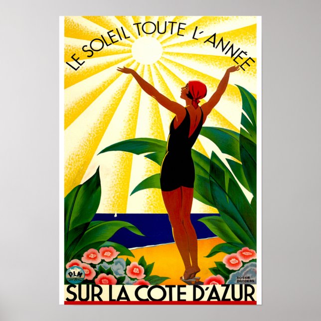 Vintage Travel - Côte d'Azur - French Riviera Poster (Front)