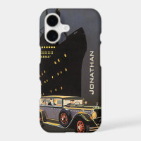Vintage Travel, Cruise Ship and Antique Car