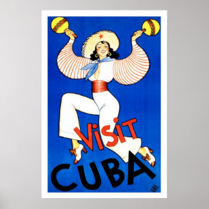 Vintage travel, Cuba Poster