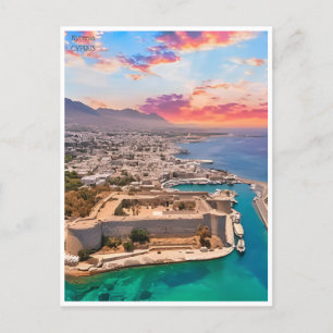 vintage travel CYPRUS Kyrenia Chypre retro tourism Postcard