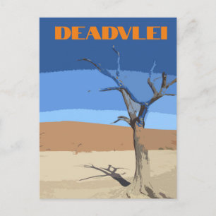Vintage Travel Dead Vlei, Namibia Postcard