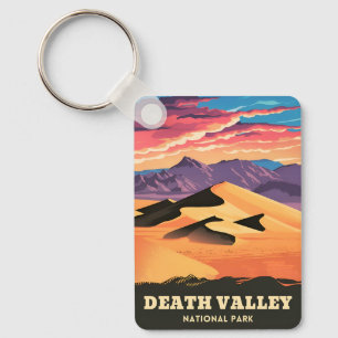 Vintage Travel Death Valley National Park Sunset Key Ring