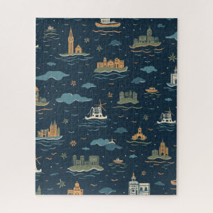 Vintage Travel Design Puzzle