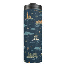 Vintage Travel Design Tumblers