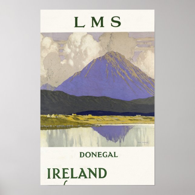 Vintage Travel Donegal Ireland Poster (Front)